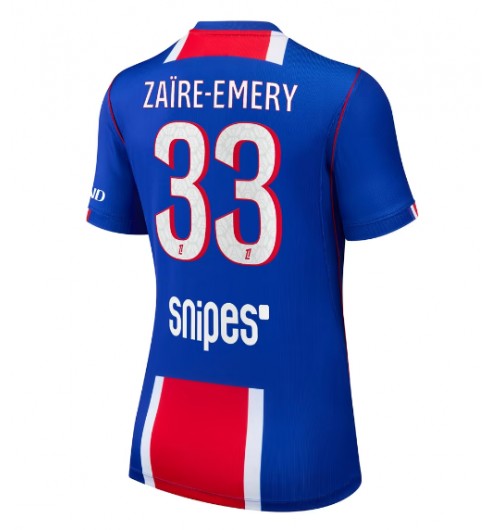 Paris Saint-Germain Warren Zaire-Emery #33 Hjemmedrakt Dame 2026-27 Korte ermer Paris Saint-Germain Warren Zaire-Emery #33 Hjemmedrakt Dame 2026-27 Korte ermer